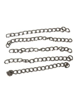 150 x Stainless steel extension chain, 4.7cm long, 3cm wide