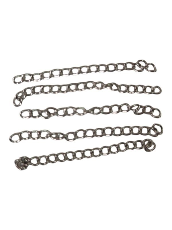 150 x Stainless steel extension chain, 4.7cm long, 3cm wide