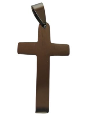 Simple cross Pendant, Stainless Steel, 2 x 4.2cm