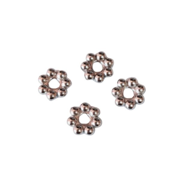 Daisy bead, Stainless steel, 1.5 x 5.5mm