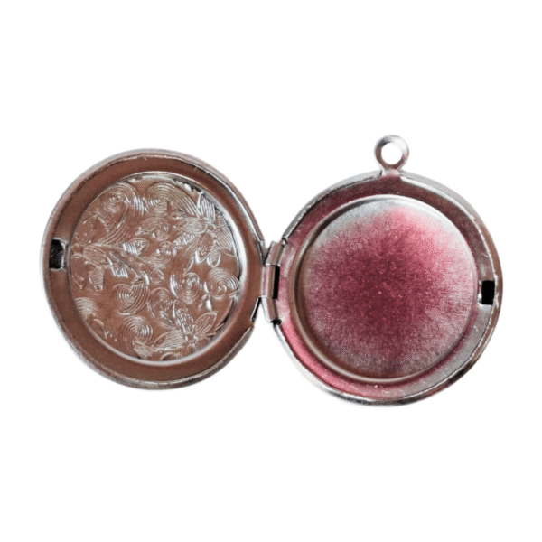 Round disk locket, Stainless steel, 27mm - Image 4