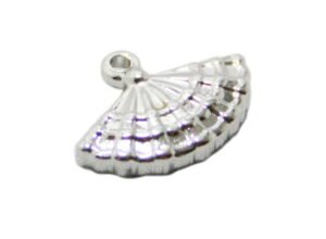 Fan charm in stainless steel, 12mm
