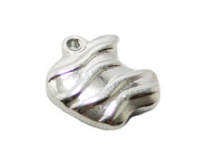 Apple charm in stainless steel, 14mm
