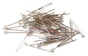 10x Stainless Steel eye pins, 0.6x45mm