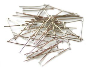 10x Stainless Steel head pins, 0.6x20mm