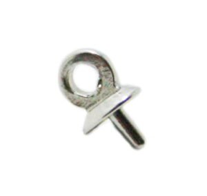 Stainless steel pin bail w hoop, 1x8x5mm