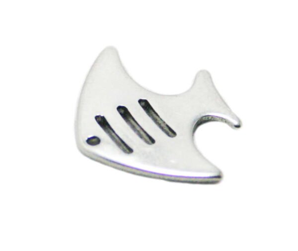 Fish charm in stainless steel, 16mm