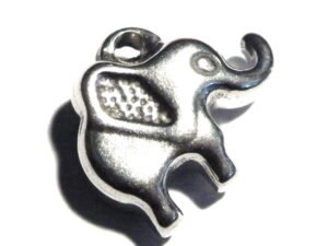 Elephant charm in stainless steel 13.8mm