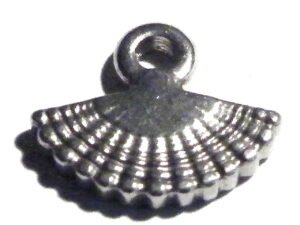 Fan charm in stainless steel 14.6mm