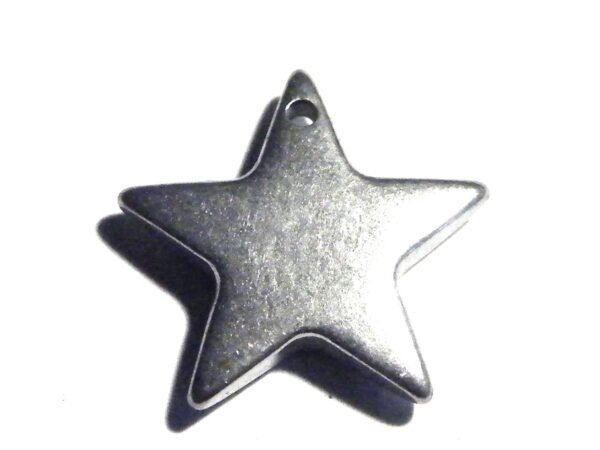 Star charm in stainless steel 12.8mm
