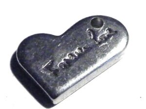 Forever love heart charm in stainless steel 14mm