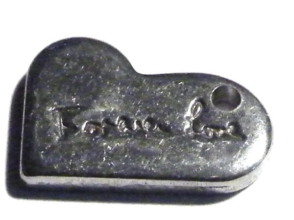 Forever love heart charm in stainless steel 14mm - Image 3