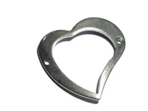 28mm heart link in stainless steel