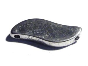 19mm feather shaped 2 hole spacer in stainless steel