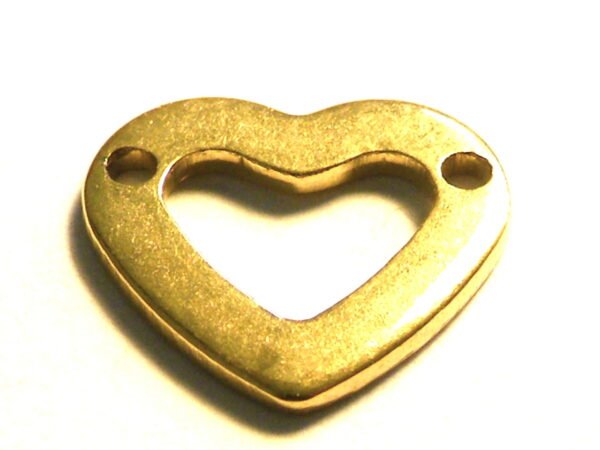 11mm heart link in stainless steel in gold color - Image 3