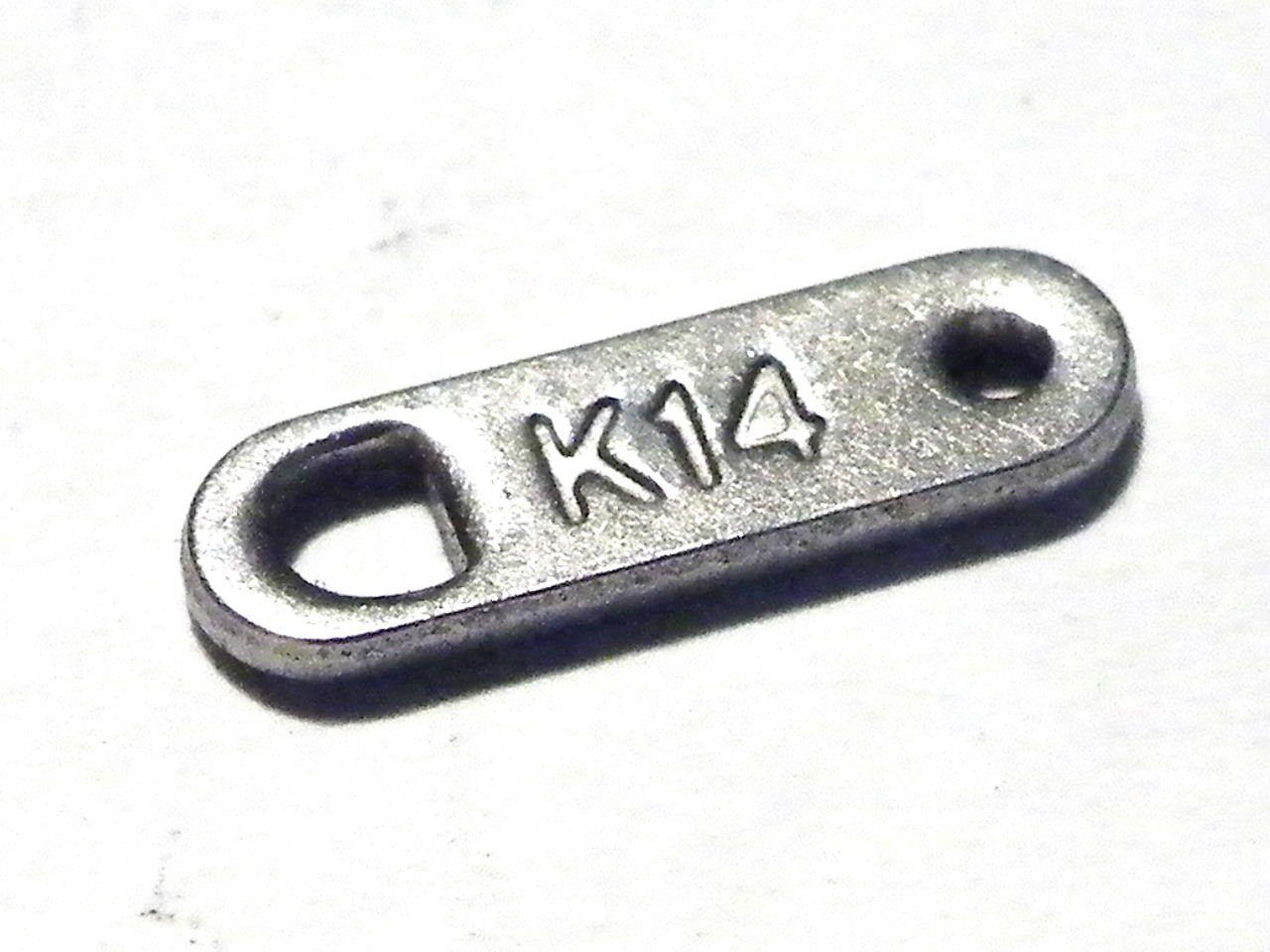 2x K14 tag in stainless steel 11mm