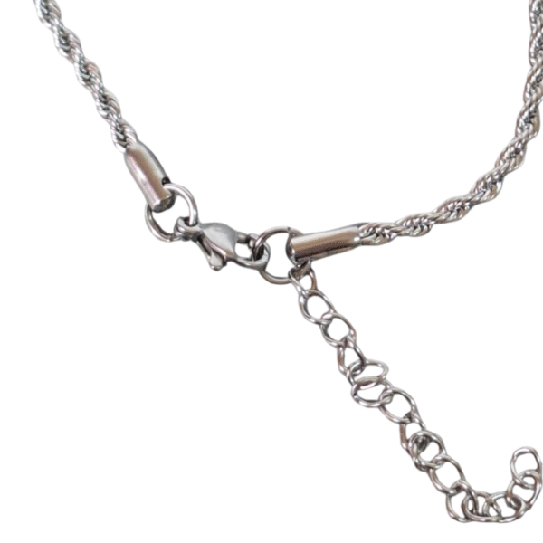 Stainless steel Rope Chain with lobster clasp, 2.2mm x 45cm - Image 3