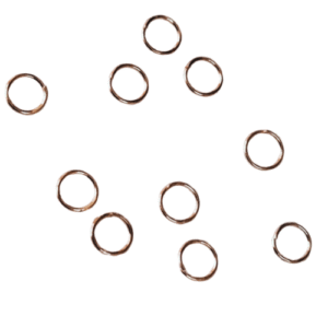 10 x Rose gold color Jumpring in stainless steel 0.6 x 2.5mm