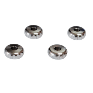 45 x Washer beads w Edge Texture, Stainless steel, 2x4mm