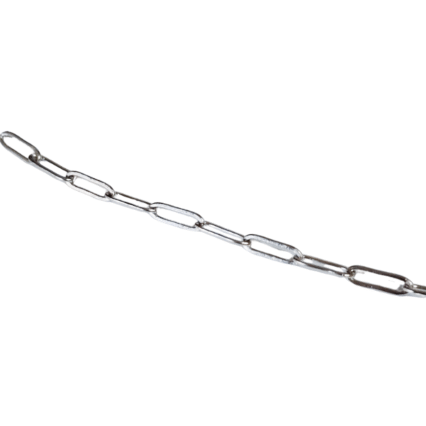 1m stainless steel paperclip chain, 3.5 x 10mm links - Image 2