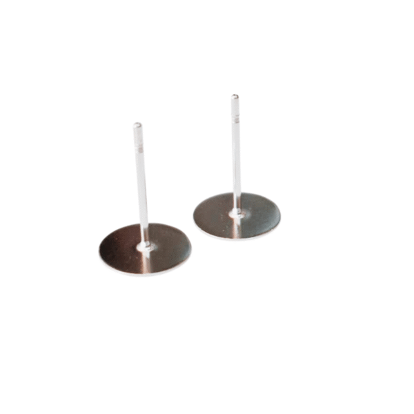 10x Pairs Stainless steel Earring Stud, Flat front 8mm - Image 6