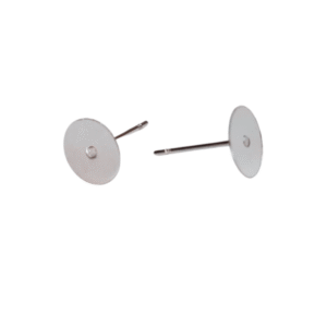 10x Pairs Stainless steel Earring Stud, Flat front 8mm