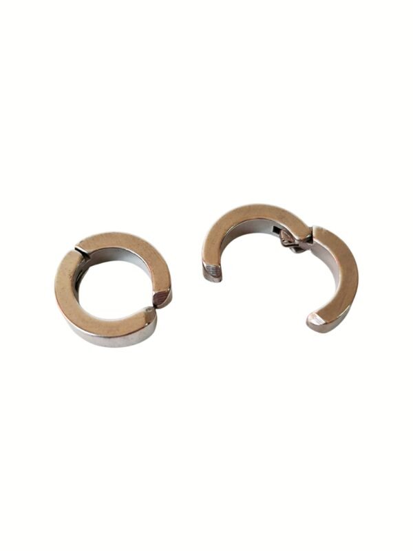 20 Huggie earrings, Stainless Steel, 4mm x 13mm, no earpin