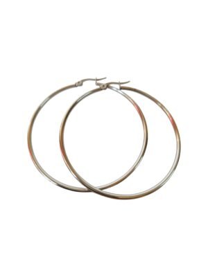 1 Pair Hoop earrings, Stainless Steel, 50mm