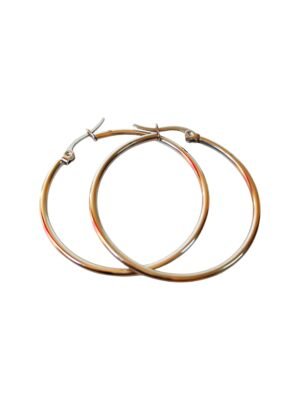 1 Pair Hoop earrings, Stainless Steel, 44mm