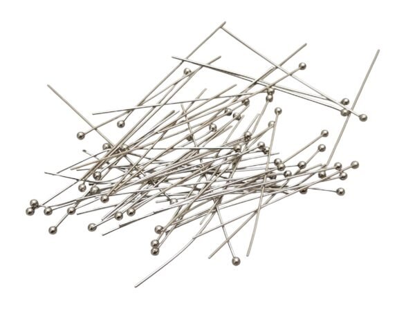 Head pins with ball ends in stainless steel