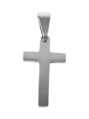 Cross Stainless steel pendant with bail
