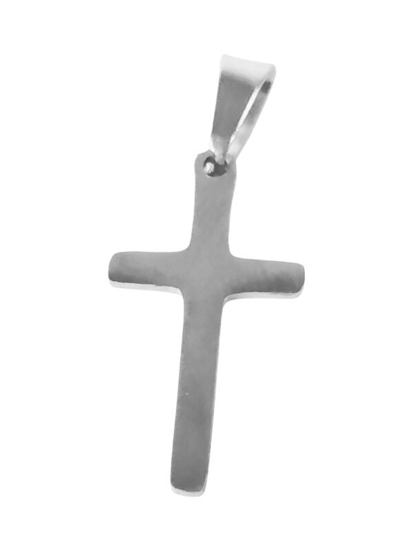 Cross Stainless steel pendant with bail