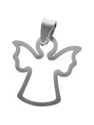 Angel pendant in stainless steel