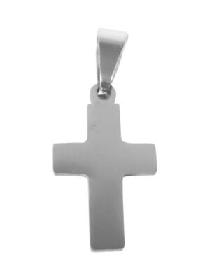 Cross Stainless steel pendant with bail