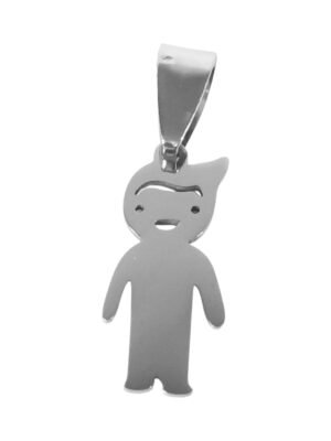 Boy pendant in steel