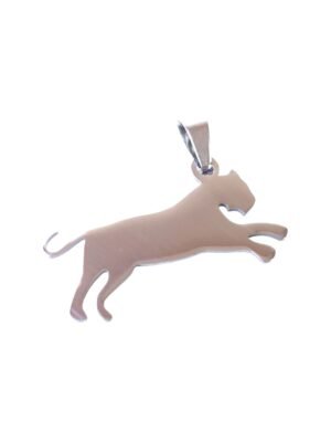 Lioness pendant, stainless steel, 30mm