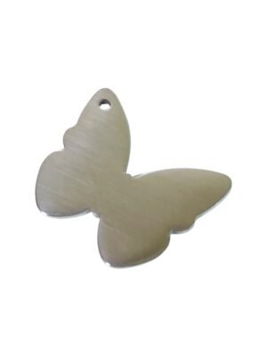 Charm in stainless steel, Butterfly, 22mm