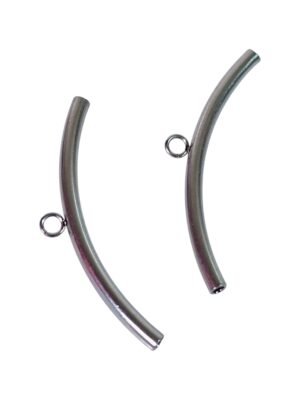 Curved tube spacer with connector ring in stainless steel