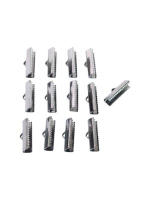 Crocodile ribbon ends in stainless steel