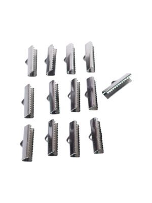 Crocodile ribbon ends in stainless steel