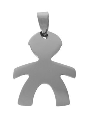 Boy pendant in stainless steel