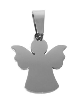 Angel pendant in stainless steel