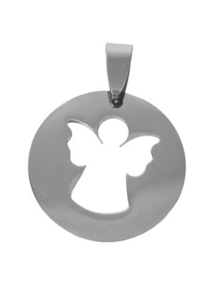 Angel pendant in stainless steel