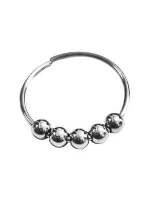 Stainless Steel Ring, Moving Spheres