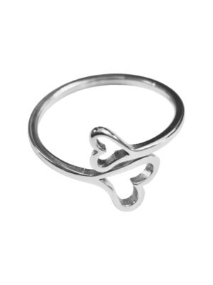 Heart stainless steel ring