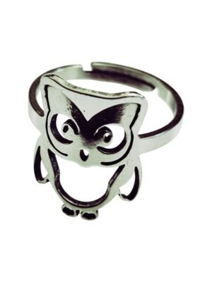 owl stainless steel ring