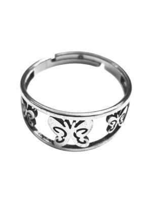 Butterfly adjustable stainless steel ring