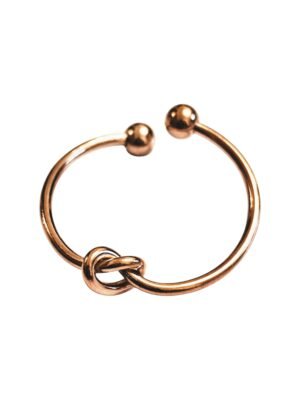Knot ring in rose gold stainless steel