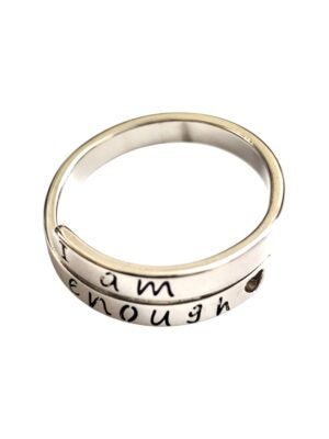 I am enough stainless steel ring