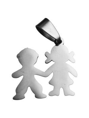 Boy and girl stainless steel pendant